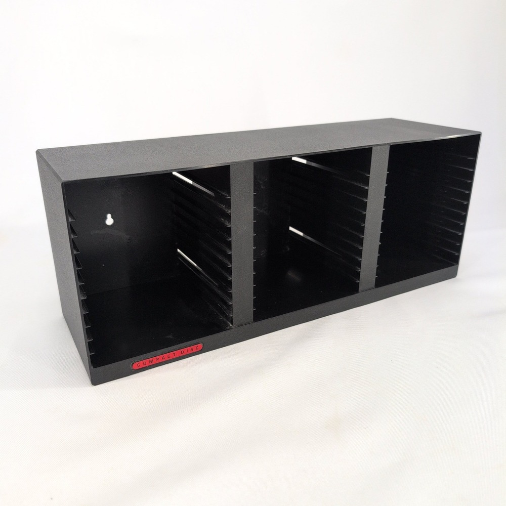 vtg Laserline CD Storage Rack Black 36 Capacity Wall Mountable Media Organizer